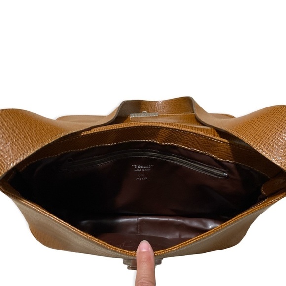 Vintage Embossed Leather I Santi shoulder bag - made in Italy - Picture 4 of 4